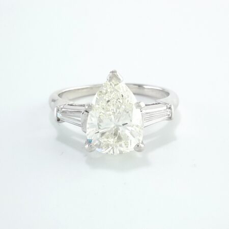 1.98CT PEAR-SHAPE DIA PLAT RING - R11158