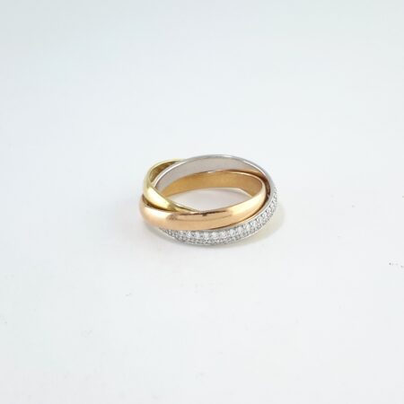 CARTIER TRINITY DIA 18K RING SIZE 49 - R11271