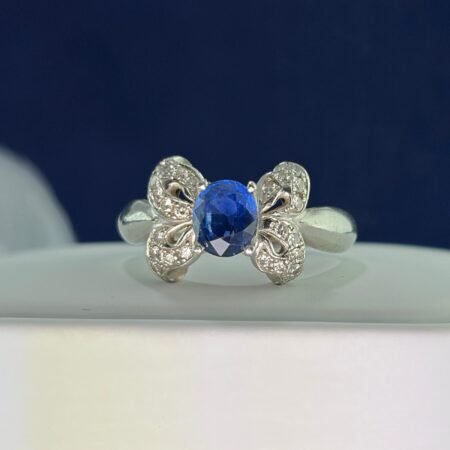 PLATINUM SAPPHIRE DIA RING - R11468