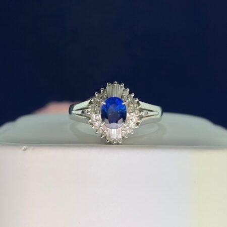 PLATINUM SAPPHIRE DIA RING - R11470