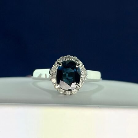 PLATINUM SAPPHIRE DIA RING - R11495