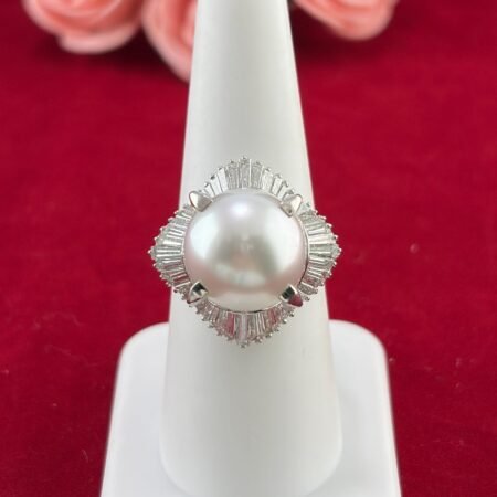 PEARL PLATINUM DIA RING - R11522