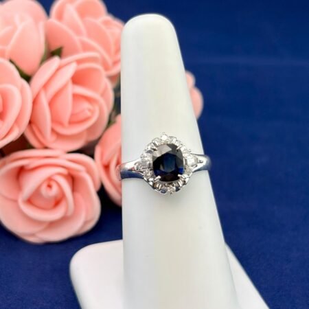 SAPPHIRE DIA PLATINUM RING - R11533