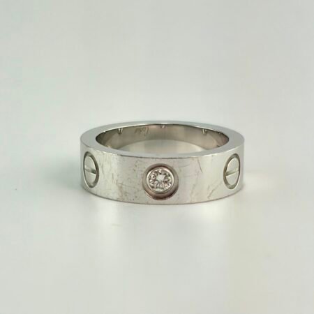 CARTIER LOVE 18KW DIAMOND RING SIZE 49 - R11594