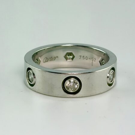 CARTIER LOVE DIAMOND 18KW RING - R11597