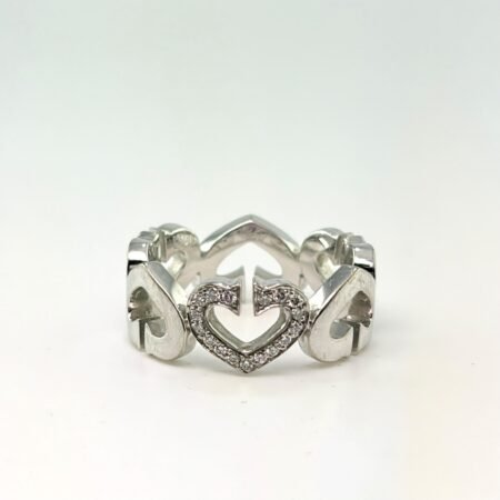 CARTIER 18KW DIAMOND RING SIZE 49 - R11598