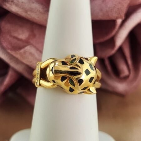 CARTIER PANTHERE DIA 18KY RING SIZE 51 - R11648