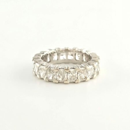 4.50CT RADIANT DIA 14KW ETERNITY RING - R11651