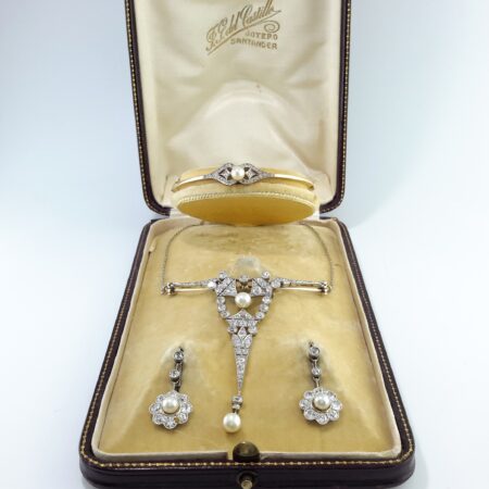 ART DECO NECKLACE, EARRINGS, BRACELET - S1073