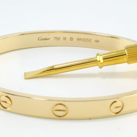 CARTIER LOVE 18KY BRACELET SIZE 18 - B4017