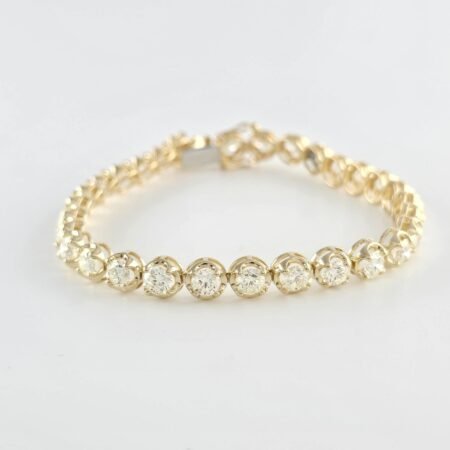 8.23CT DIA 14KY CROWN BRACELET - B4232