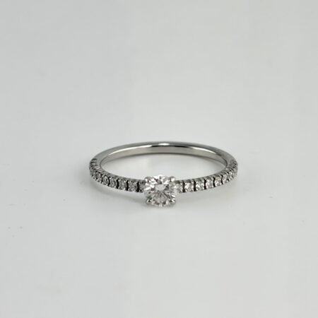 CARTIER PLATINUM DIAMOND RING SIZE 43 - R11596